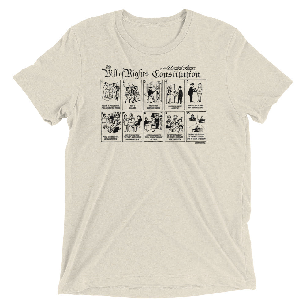The Illustrated Bill of Rights of the United States Constitution Tri-Blend T-Shirt