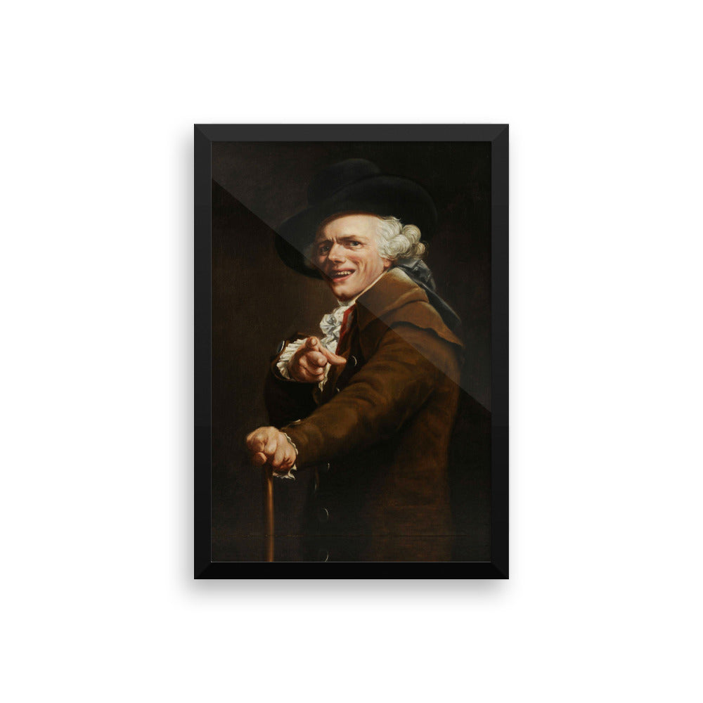 Portrait de l&#39;artiste sous les traits d&#39;un moqueur Framed Print