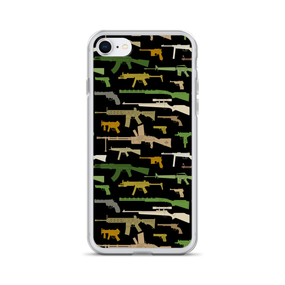 Woodland Gun Pattern iPhone Case