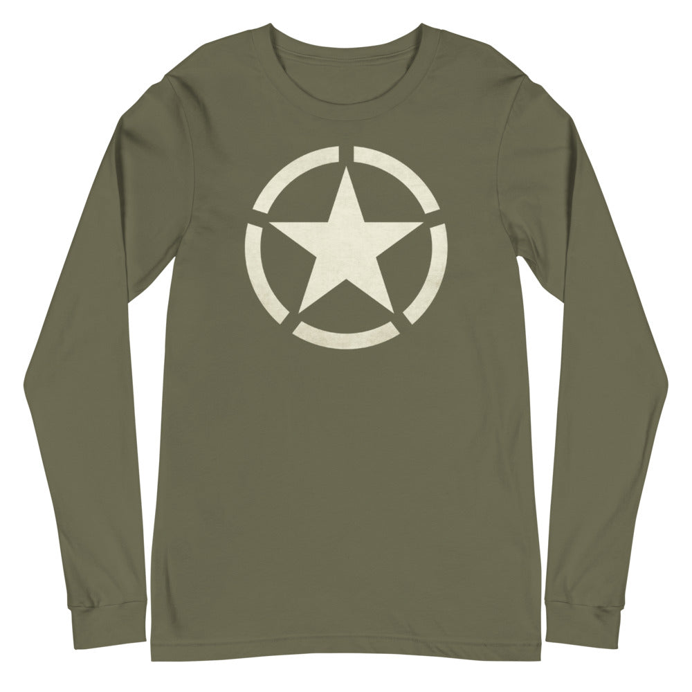 WW2 Circled Star Unisex Long Sleeve Tee
