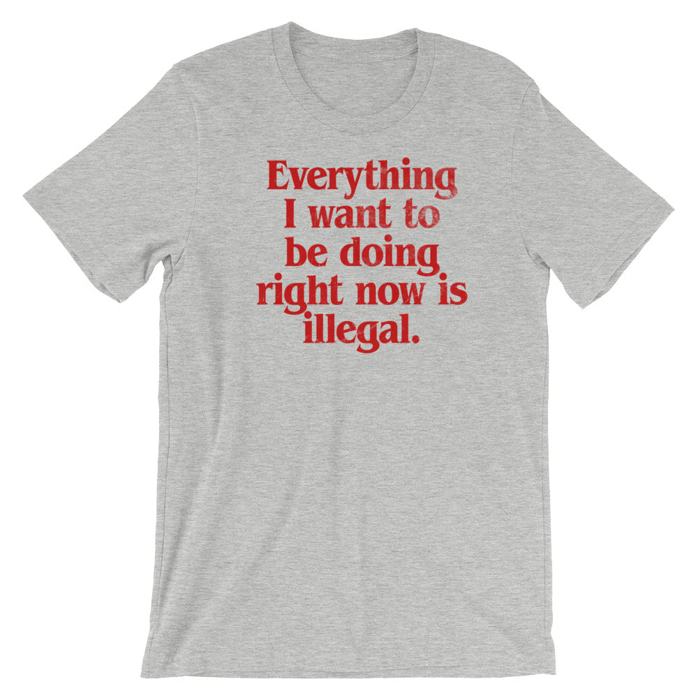 Everything I Want To Be Doing Right Now Is Illegal T-Shirt