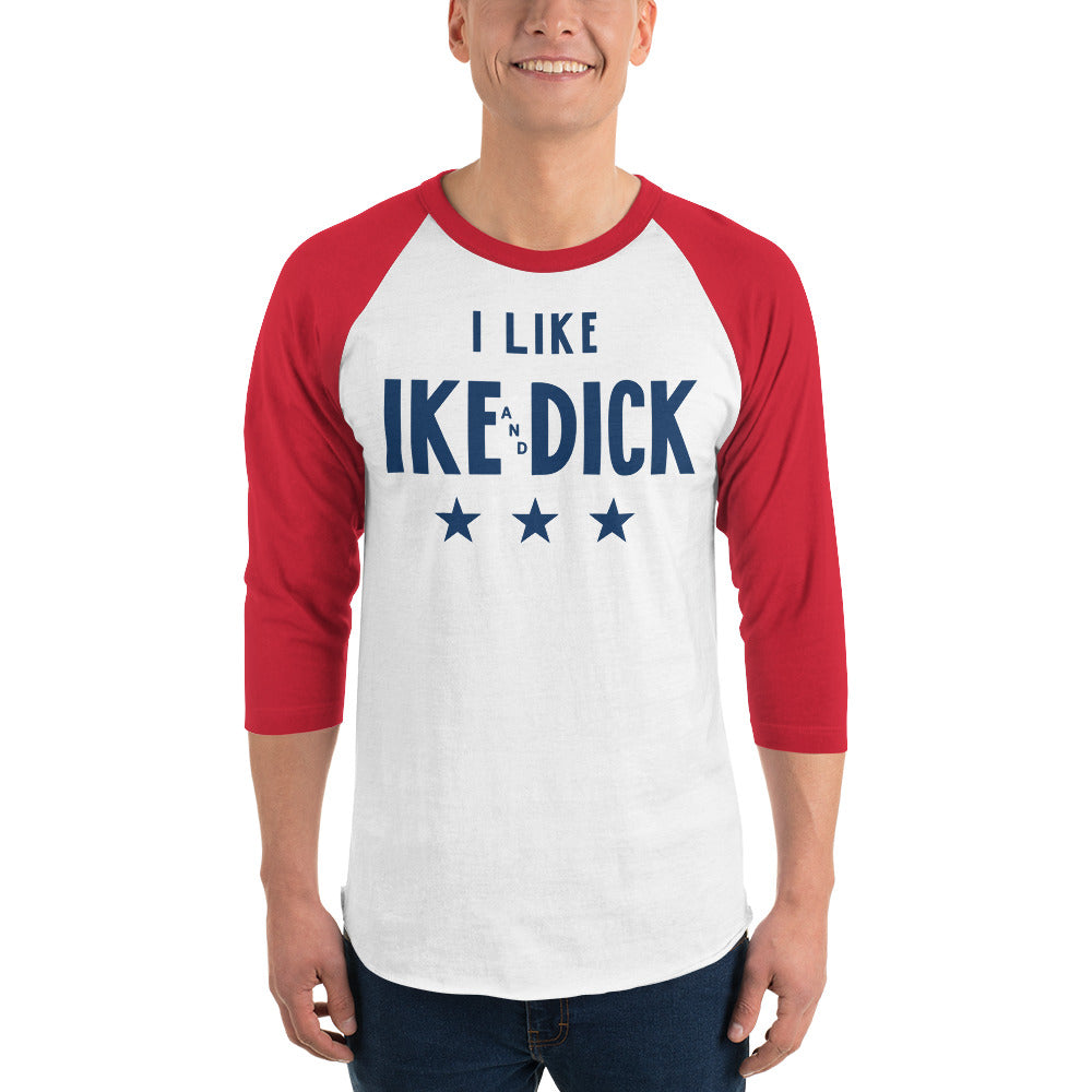 I Like Ike and Dick 1952 Campaign 3/4 Sleeve Baseball Raglan