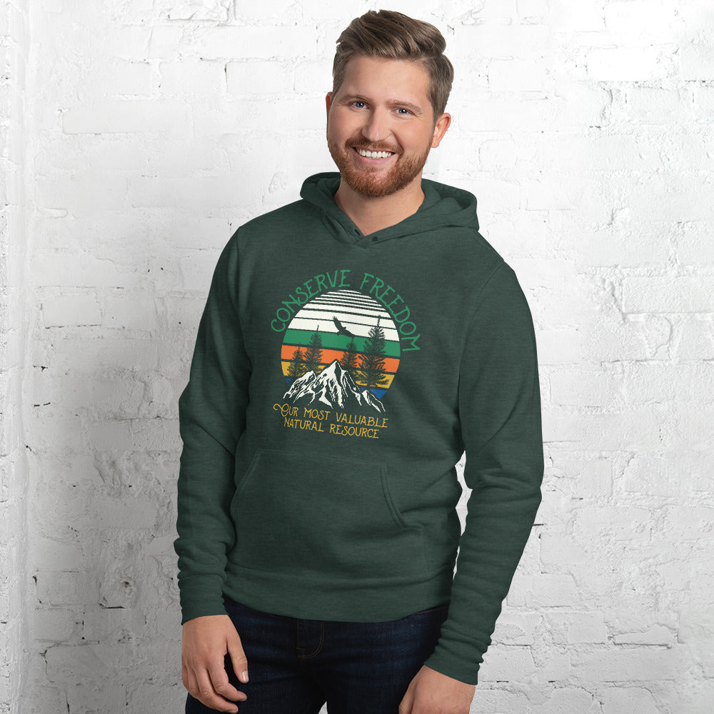 Conserve Freedom Sponge Fleece Unisex Hoodie Sweatshirt
