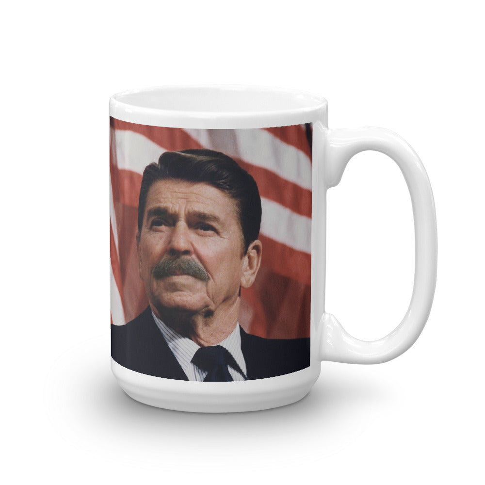 Mustache Ronald reagan Mug
