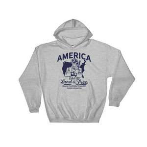 America Land of the Free Home of the World's Largest Prison Population Hooded Sweatshirt