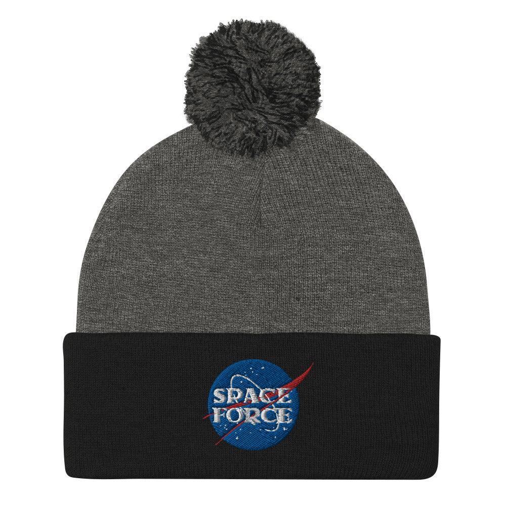 Space Force Pom-Pom Beanie
