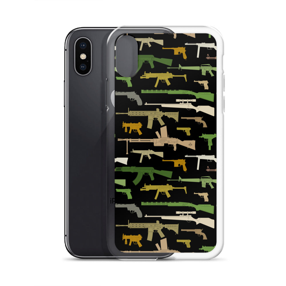 Woodland Gun Pattern iPhone Case
