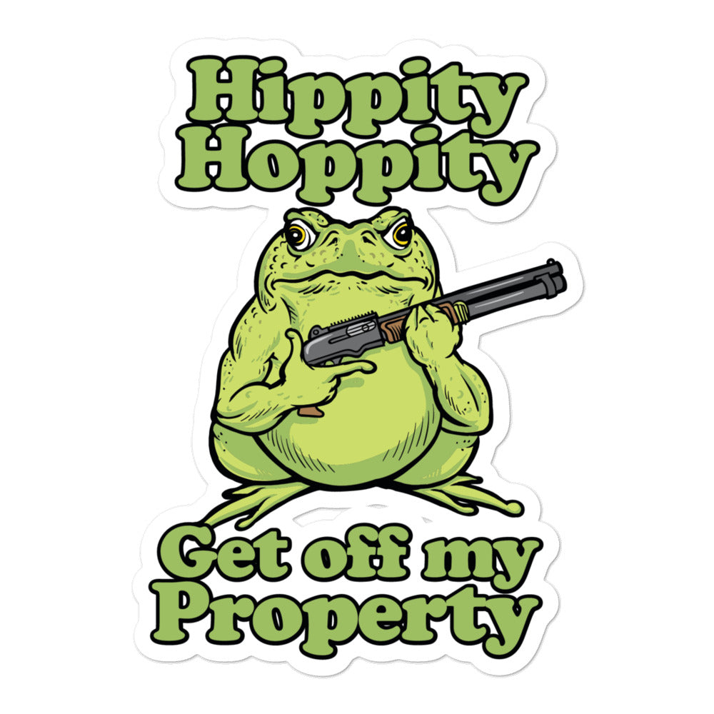 Hippity Hoppity Get Off My Property Frog Stickers