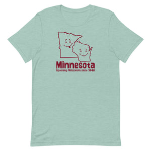 Minnesota Spooning Wisconsin Since 1848 Short-Sleeve Unisex T-Shirt