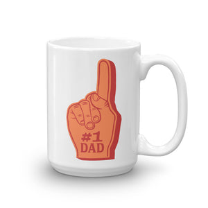 Number 1 Dad Foam Finger Coffee Mug