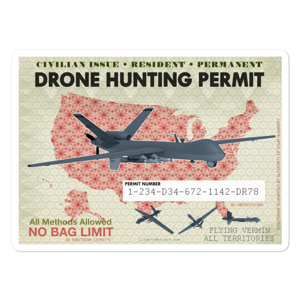 Drone Hunting Permit Sticker