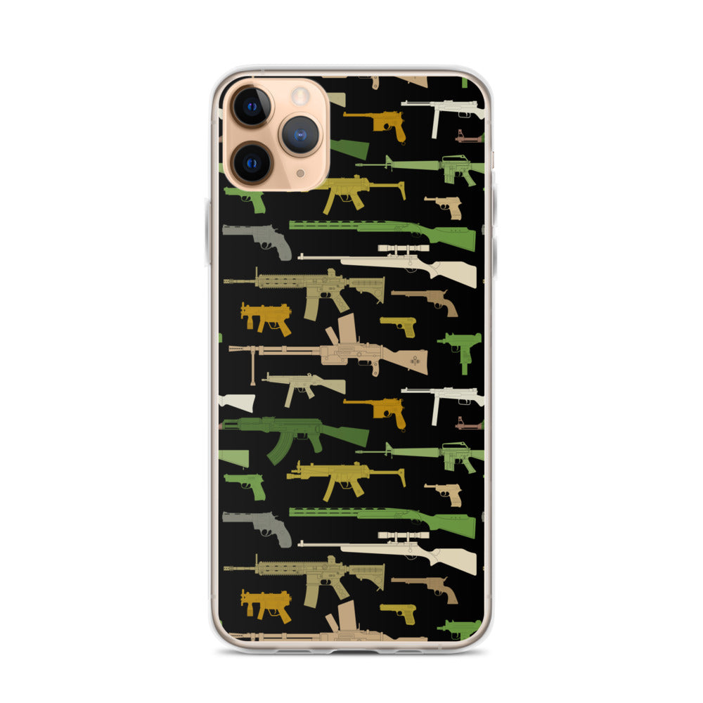 Woodland Gun Pattern iPhone Case