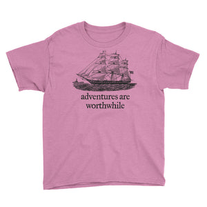 Adventures Are Worthwhile Aristotle Quote Youth Short Sleeve T-Shirt