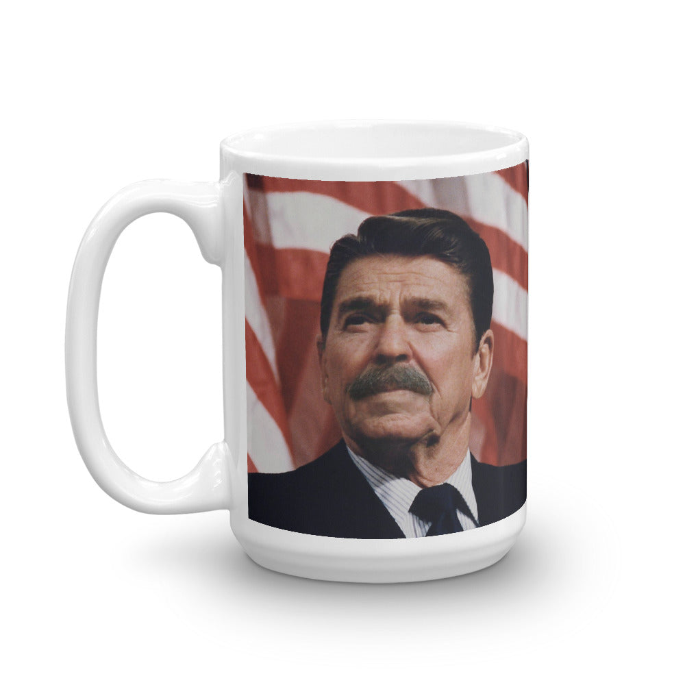 Mustache Ronald reagan Mug