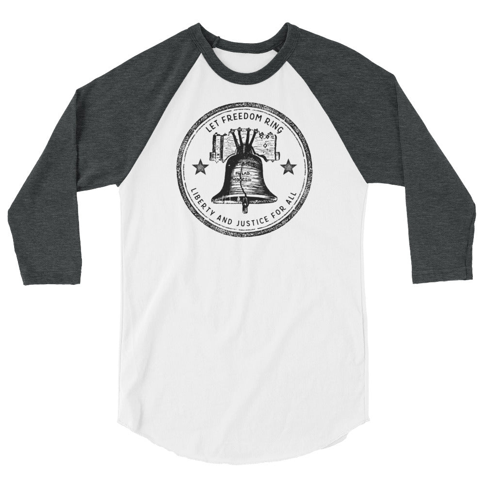 Let Freedom Ring 3/4 Sleeve Raglan Shirt