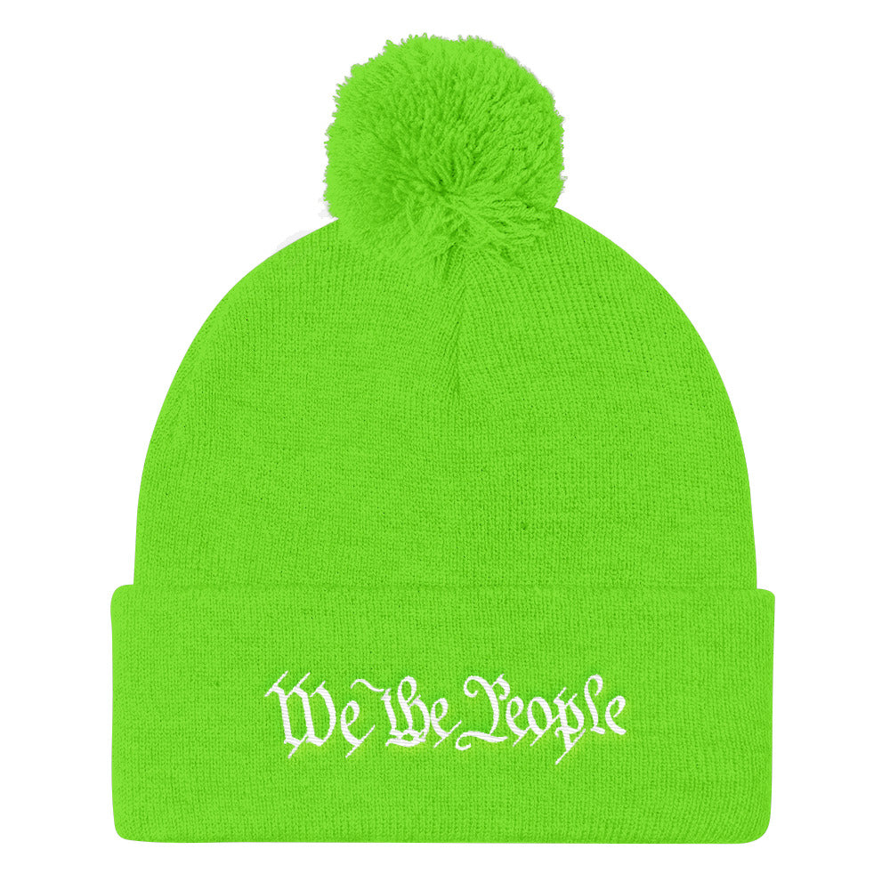 We the People Pom Pom Knit Cap