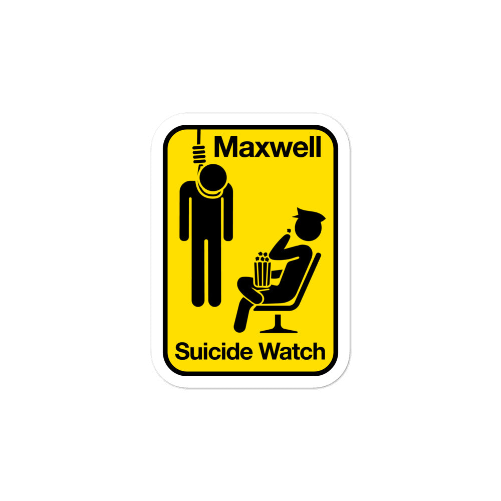 Ghislaine Maxwell Suicide Watch Sticker