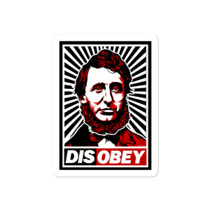 Henry David Thoreau Disobey Stickers