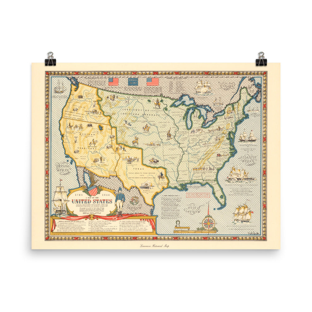 Historical Map of the United States After the Louisiana Purchase
