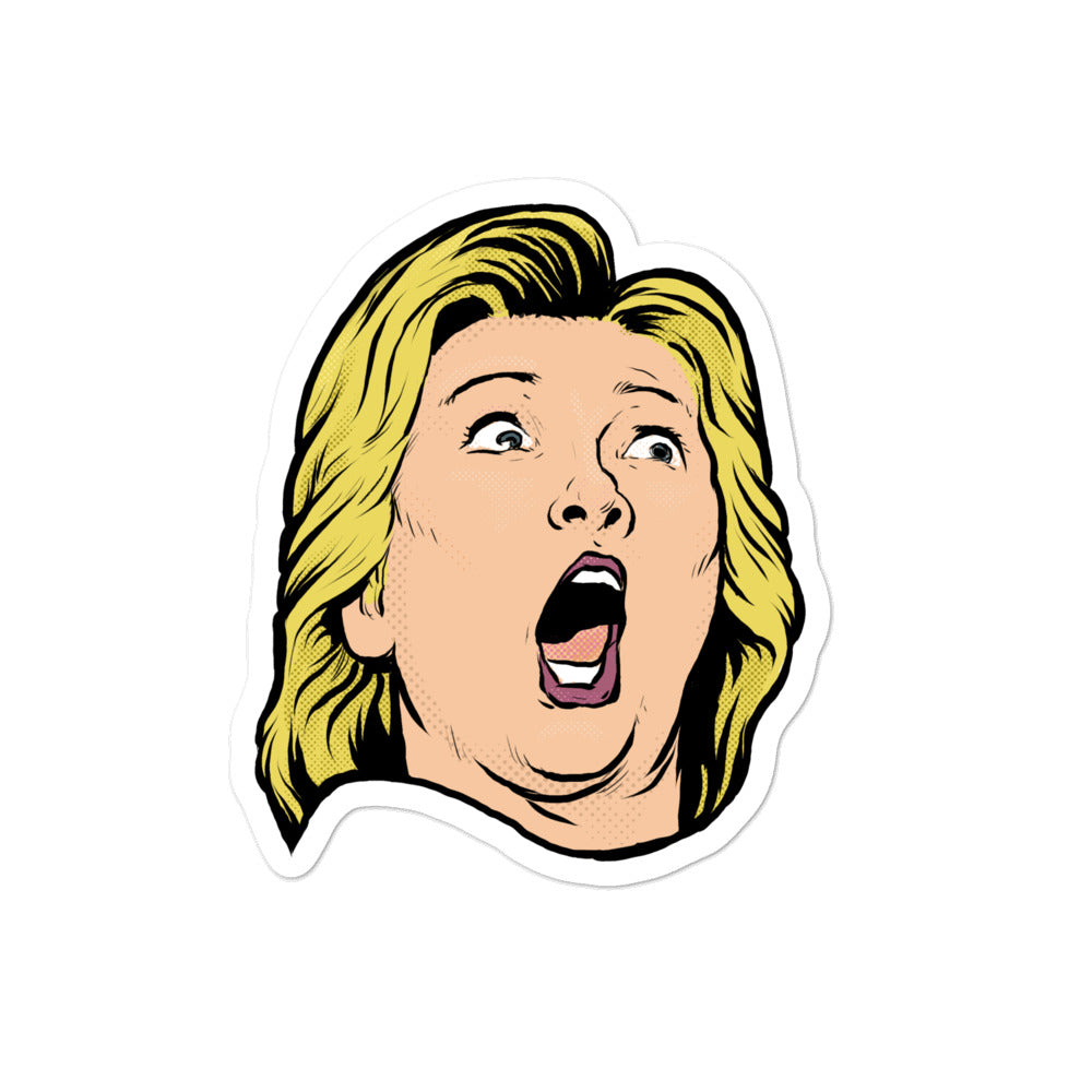 Hillary O Face Sticker