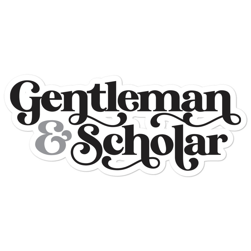 Gentleman & Scholar Sticker
