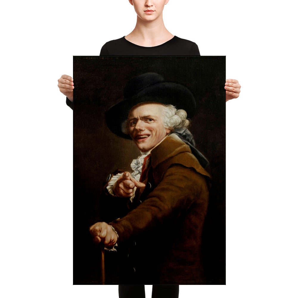 24" x 36" Gallery Wrapped canvas of Portrait de l’artiste sous les traits d’un moqueur
