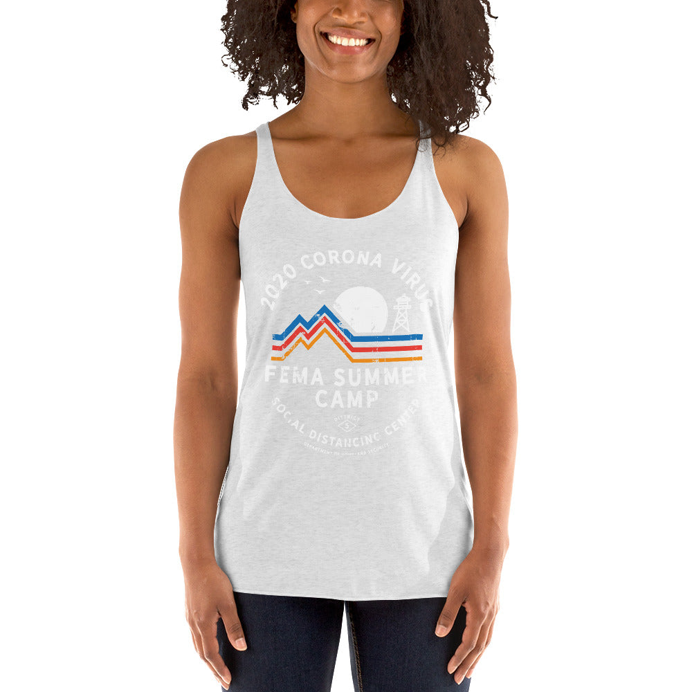 2020 Coronavirus FEMA SUmmer Camp Women's Racerback Tank