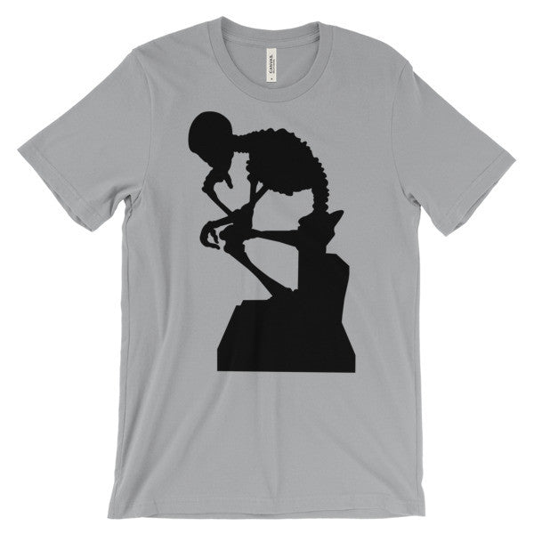 Thinker Skeleton Unisex short sleeve t-shirt