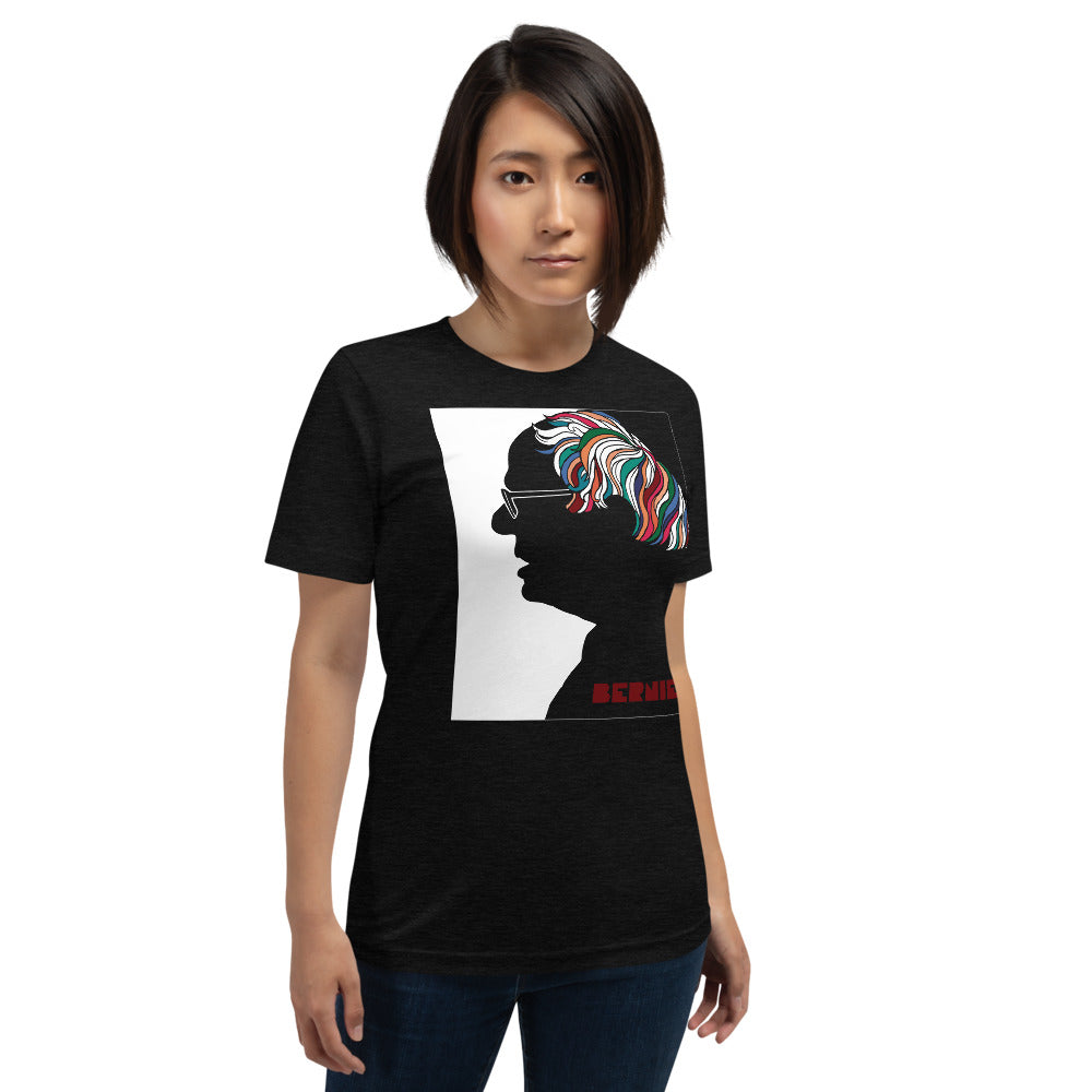 Bernie Sanders Psychedelic Hair Milton Glaser Parody Graphic Tee