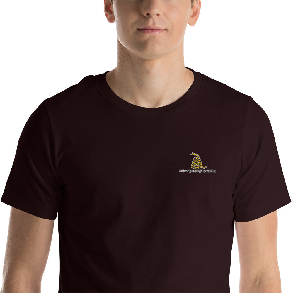 Don't Tread On Anybody Embroidered Gadsden T-Shirt