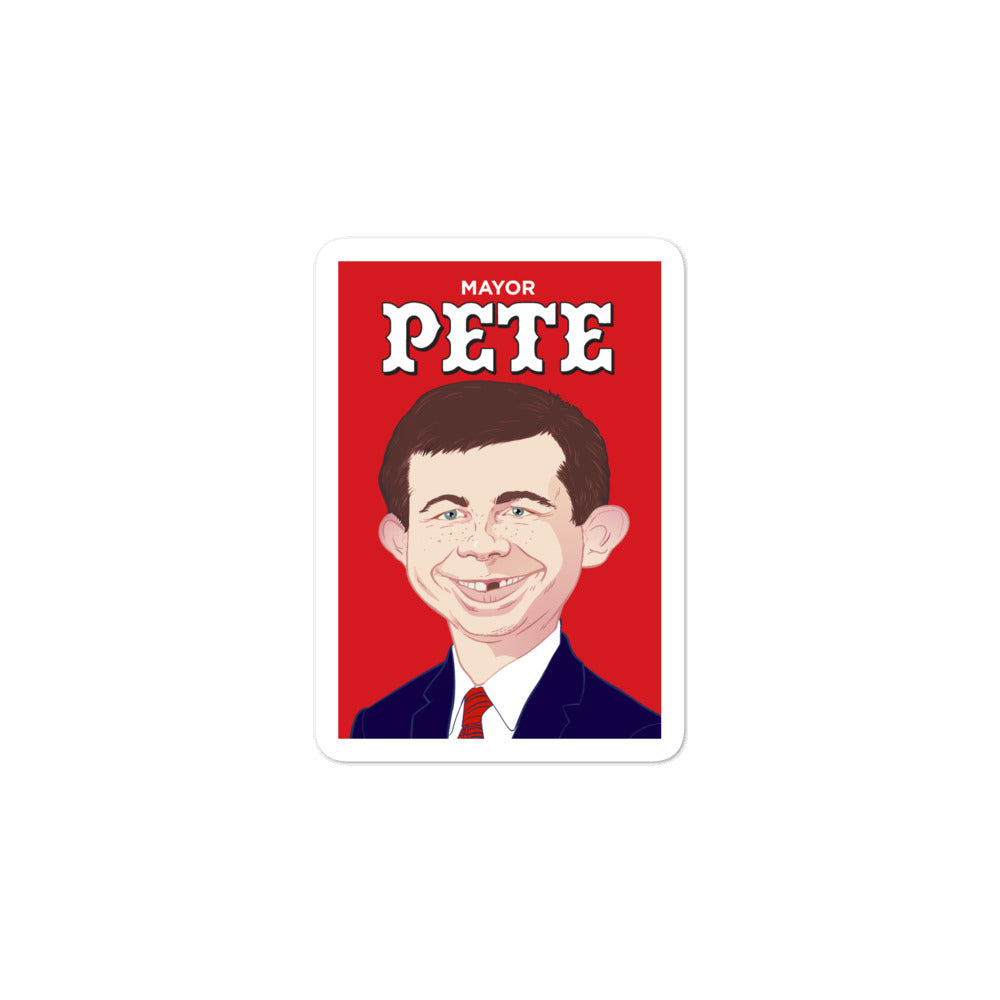 Mayor Pete Buttigieg Alfred E. Neuman Sticker