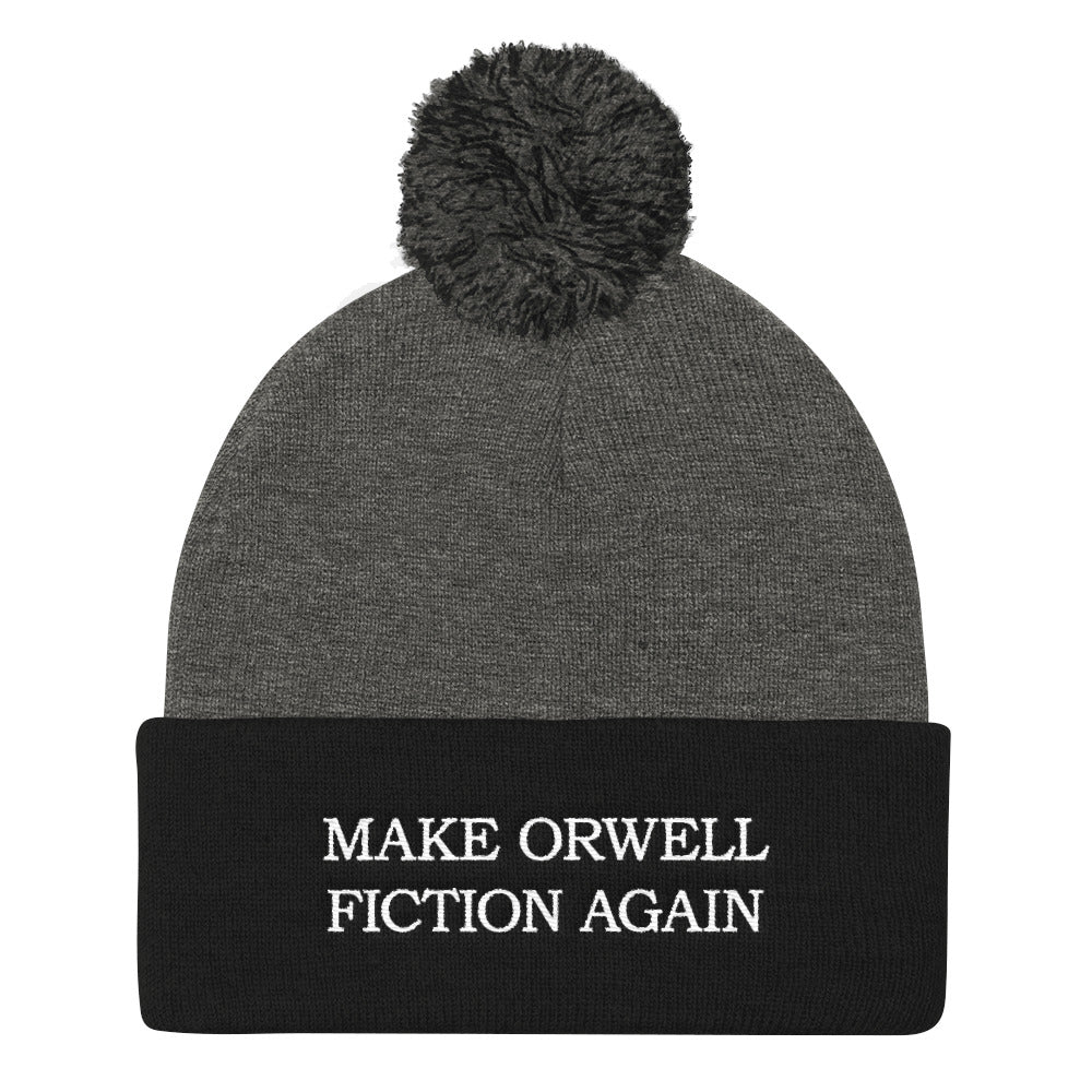 Make Orwell Fiction Again Pom Pom Knit Cap