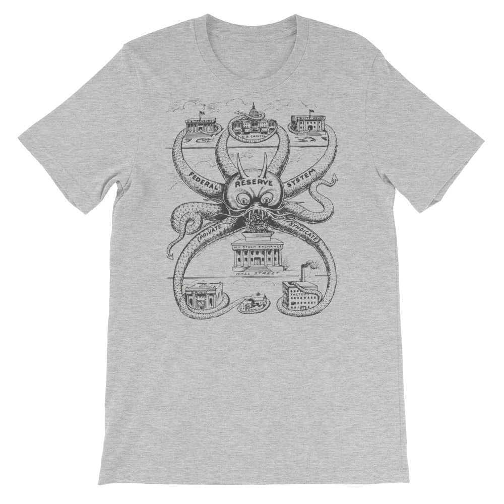 Federal Reserve Octopus Vintage Short-Sleeve Graphic T-Shirt