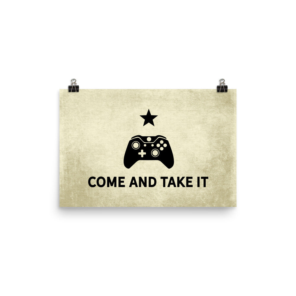 Come And Take It Gaming Controller Gonzalez Flag Print