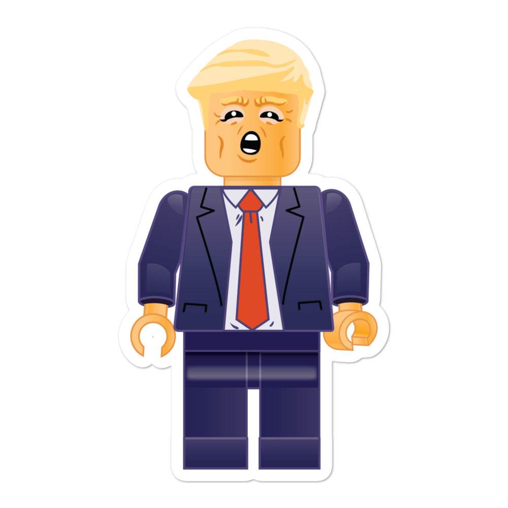 President Business Trump Minifig Sticker