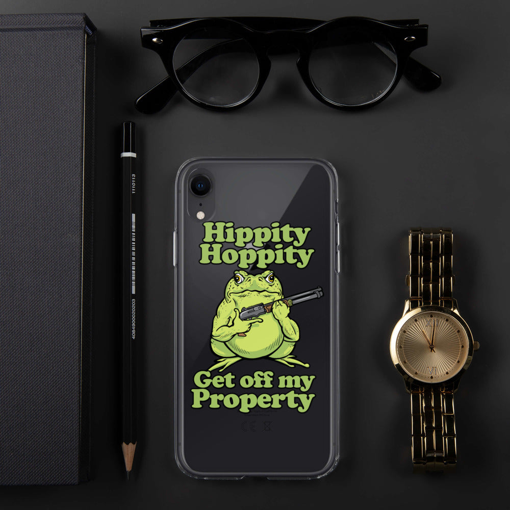 Hippity Hoppity Get Off My Property Clear iPhone Case