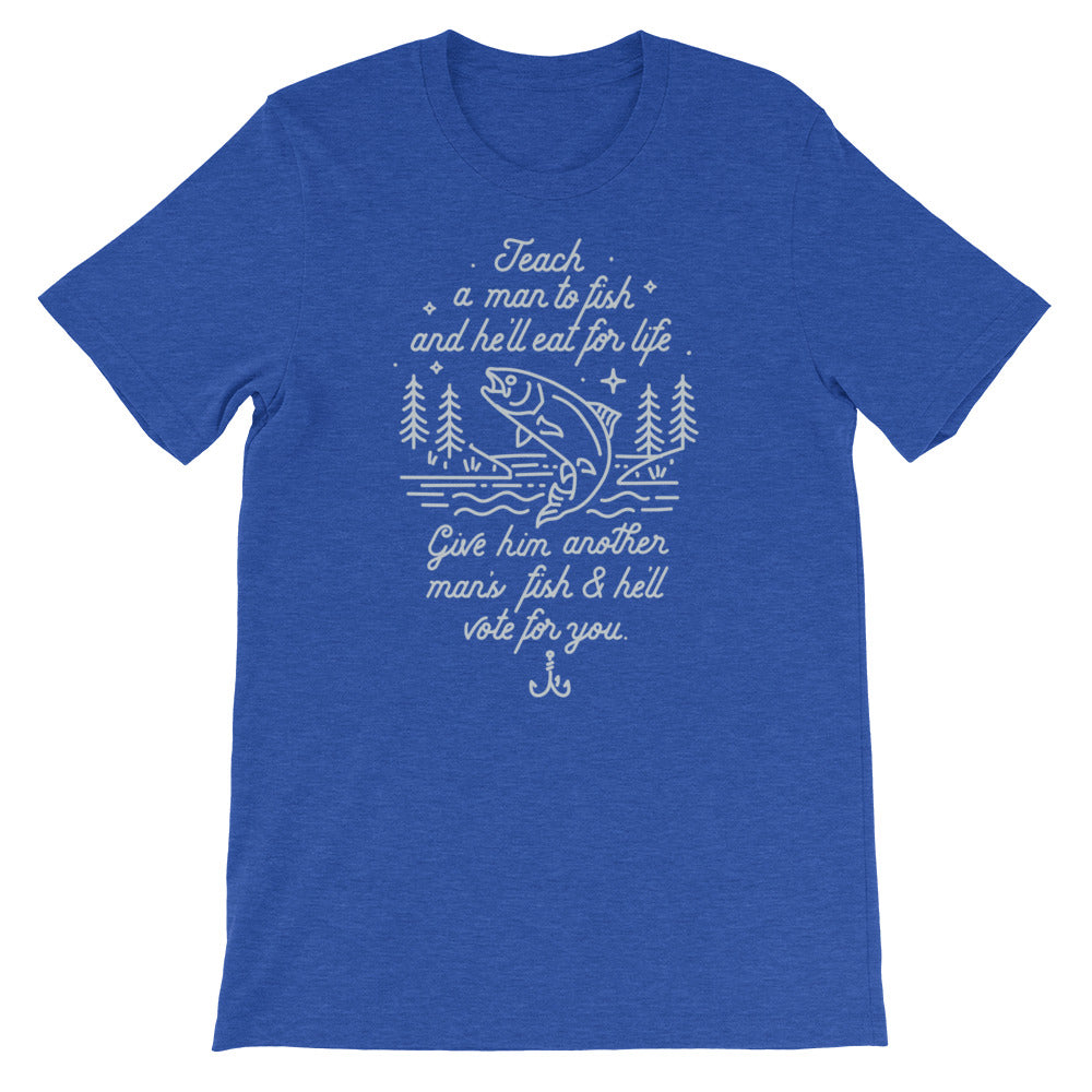 Teach A Man To Fish Vintage Graphic T-Shirt - Liberty Maniacs