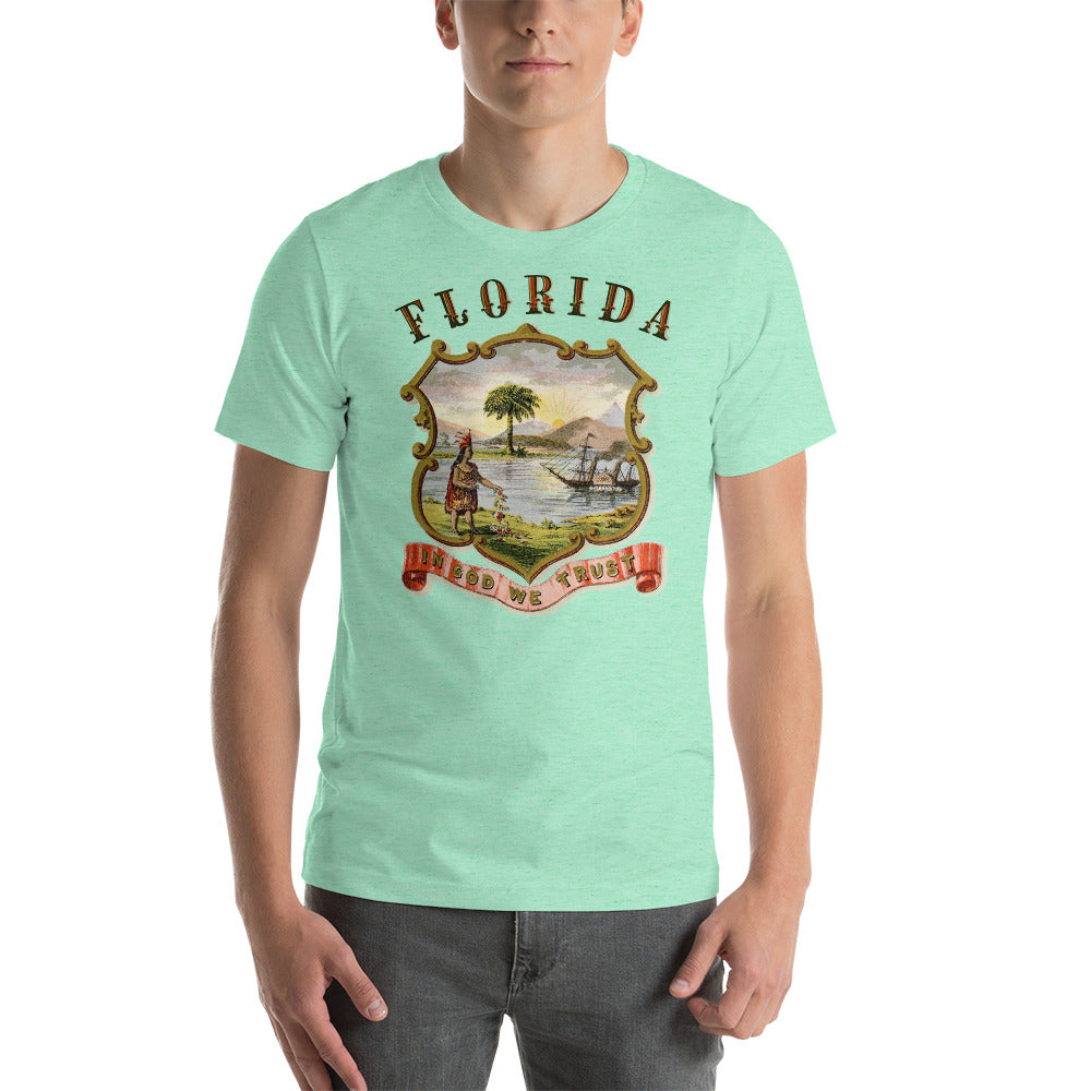 Vintage Florida State Seal Short-Sleeve Unisex T-Shirt