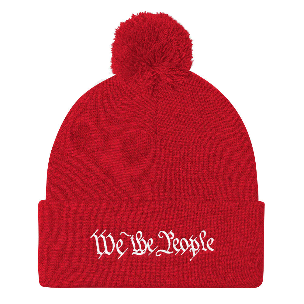We the People Pom Pom Knit Cap