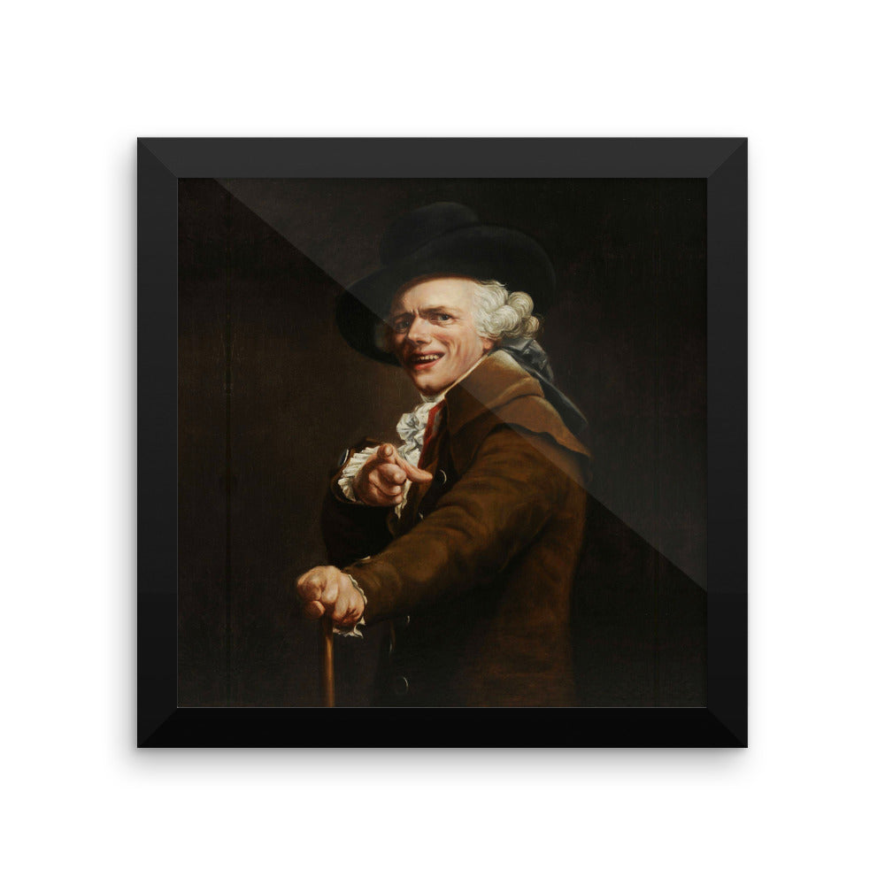 Portrait de l&#39;artiste sous les traits d&#39;un moqueur Framed Print
