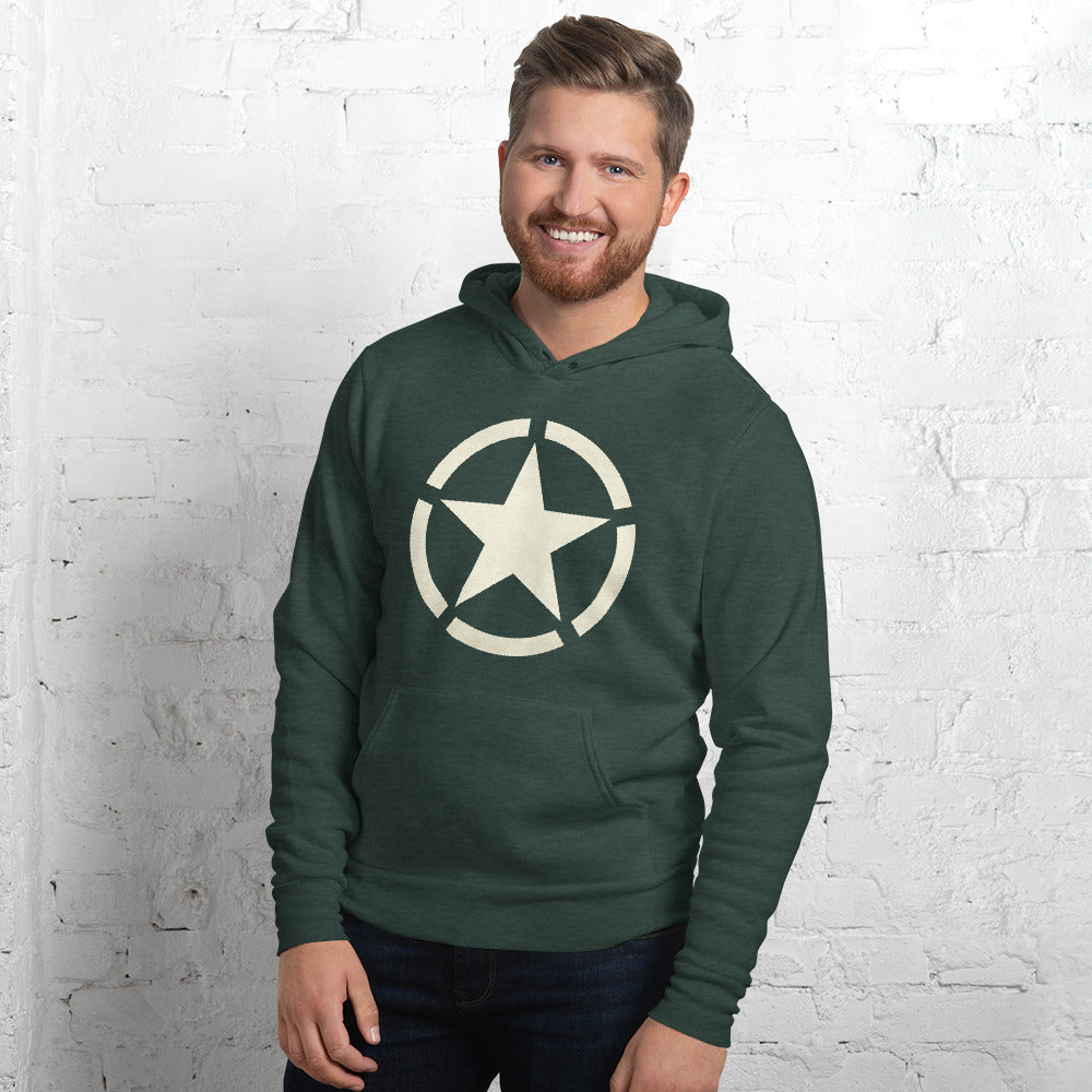 WW2 Circled Star Unisex Sponge Fleece hoodie