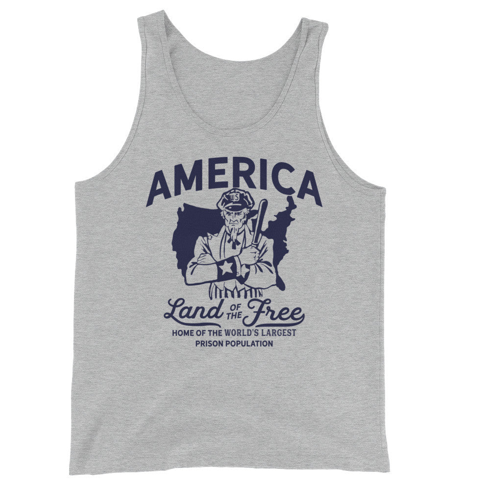 America Land of the Free Home of the World&#39;s Largest Prison Population Tank Top