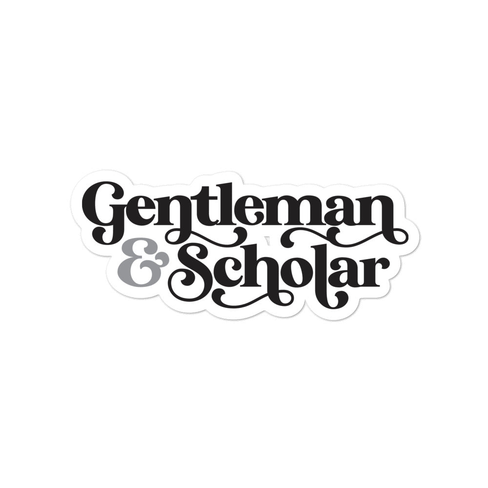 Gentleman & Scholar Sticker