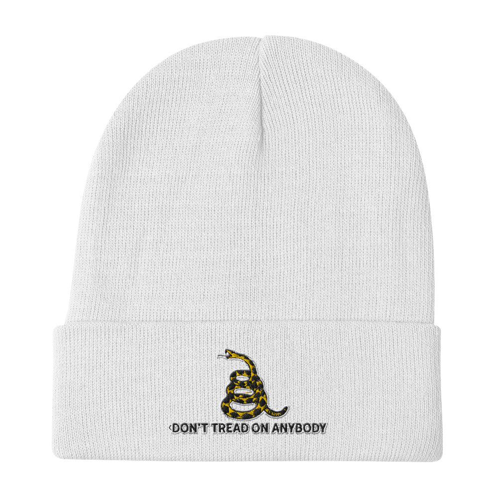 Don&#39;t Tread On Anybody Embroidered Beanie