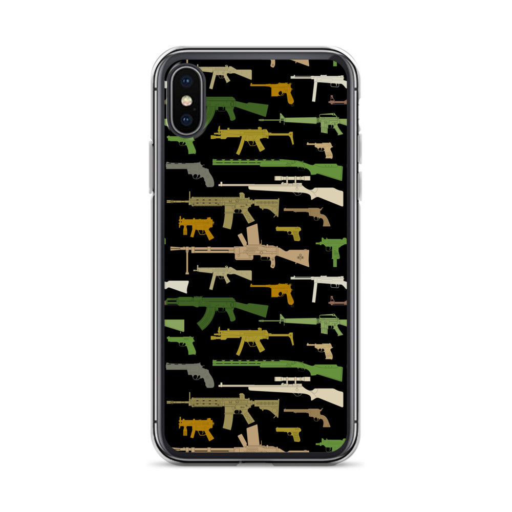Woodland Gun Pattern iPhone Case