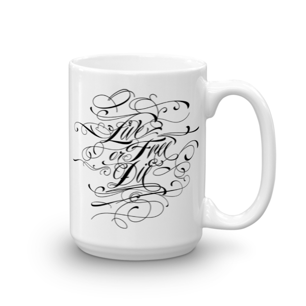 Live Free or Die Typigraphic Mug