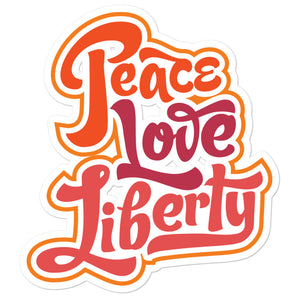 Peace Love Liberty Sticker