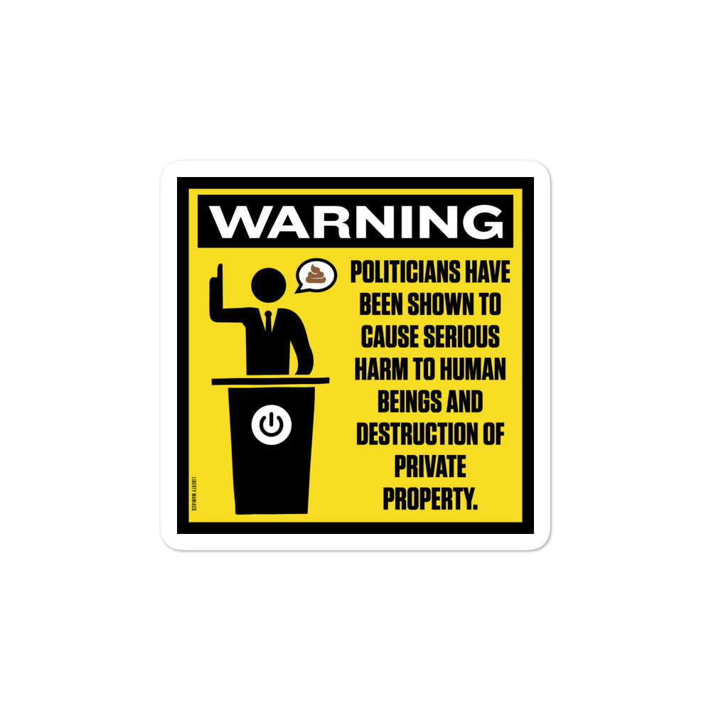 Politician Warning Sticker