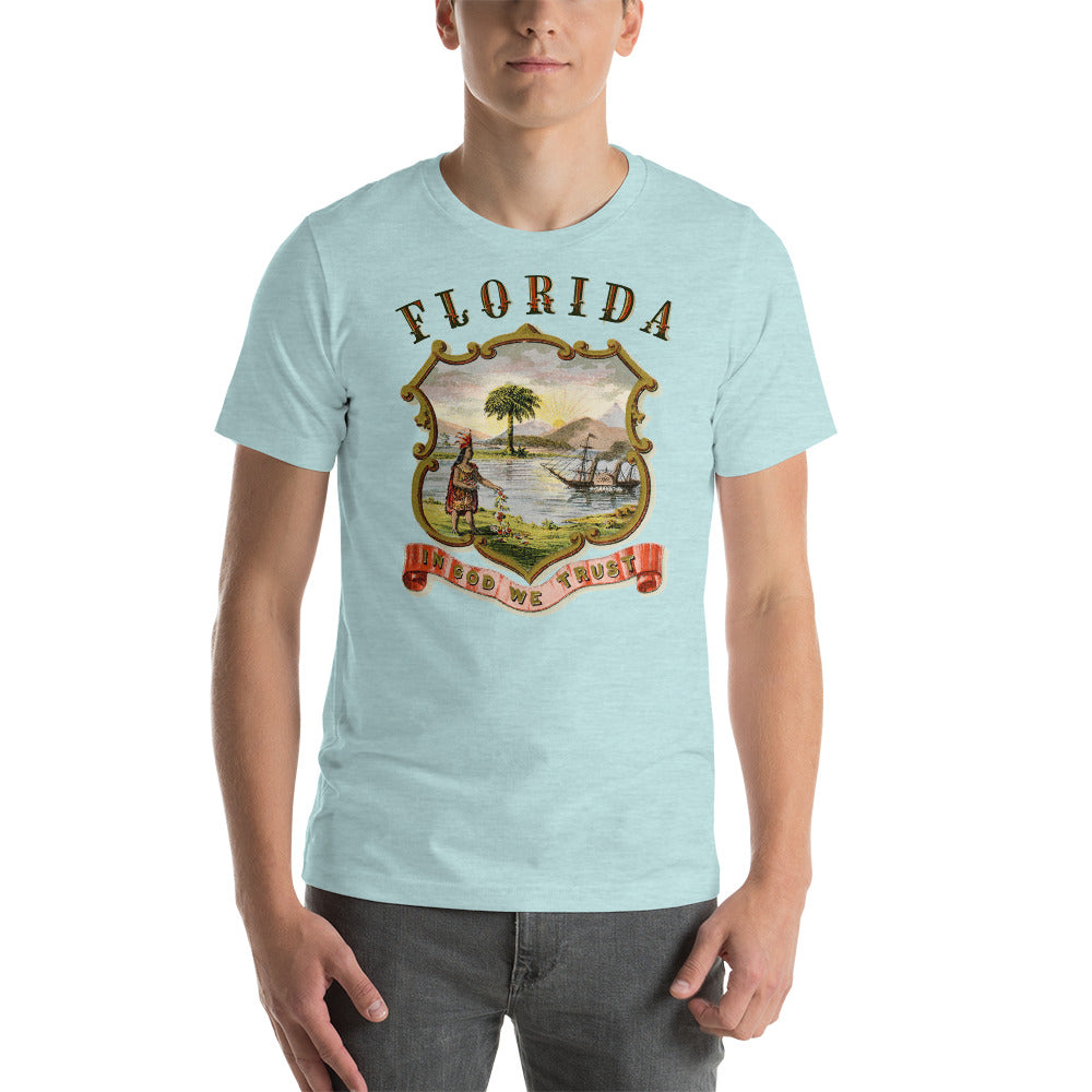Vintage Florida State Seal Short-Sleeve Unisex T-Shirt