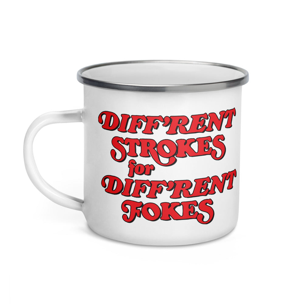 Diffrent Storkes for Different Folks Enamel Mug